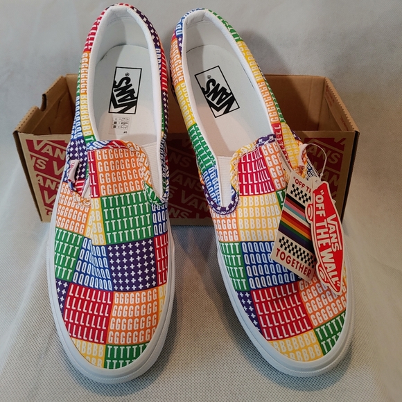 Vans Pride Sip-Ons M- 10.5 / W- 12 - Picture 2 of 10